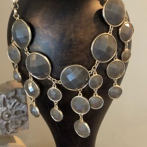 Tan/gold costume jewelry necklace